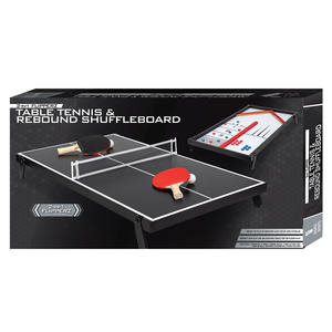Juego de Tenis de Mesa y Shuffleboard, Juego de Tenis de Mesa Portátil con Red Retráctil, Mesa de Ping Pong - Product Image 2