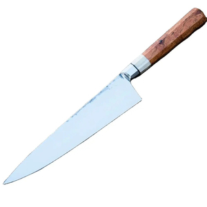 Burraq Ecommerce Custom Handmade Personalized Carbon Steel Chef <b>Knife</b> 8-Inch Blade 3.0mm Thickness Wood Handle Sheath Gift - Product Image 1