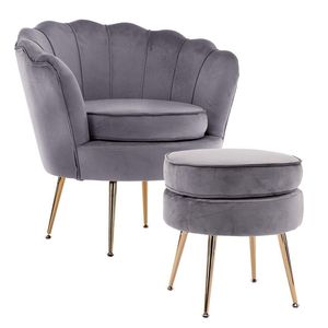 Contemporary <b>Shell</b> Shape Lounge <b>Chair</b> Upholstered Accent Seating for Living Room - Product Image 4