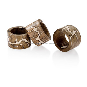 Servilletero de madera personalizado, servilleteros de nogal para hotel, fiesta en casa, servilletero de madera hecho a mano, soporte para anillo Falak World Export - Product Image 4