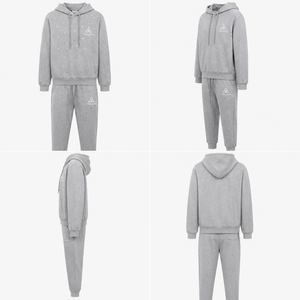 Tracksuit Custom Polyester/Cotton Zip <b>Hoodie</b> Set <b>Pink</b> Winter Windbreaker Quick Dry Men Women Tennis Running Training Volleyball - Product Image 4