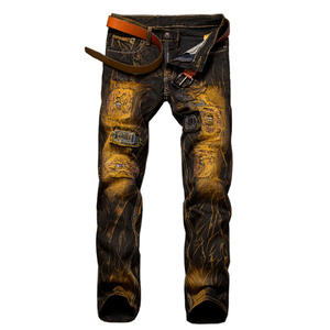 <b>Men's</b> High Street Trendy Distressed <b>Jeans</b> High Quality New Design <b>Men's</b> Denim <b>Jeans</b> Straight Fit Casual Partywear <b>Jeans</b> Pants - Product Image 1