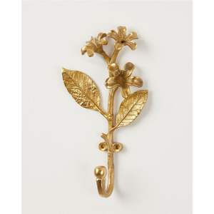 Crochets muraux en métal 3D à motif floral, porte-manteau en fer forgé, style Shabby Chic, patères en fer de style jardin |   Quincaillerie décorative en fer pour la maison et l'hôtel - Product Image 4