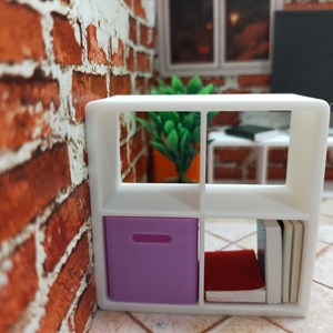 Juego de estantes de almacenamiento en miniatura a escala 1:12, muebles coloridos para casa de muñecas, estante de juguete para decoración de interiores, para mayores de 14 años - Product Image 2