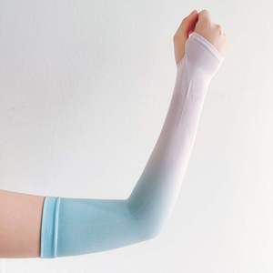 Manchons de cyclisme unisexes WARPRO INDUSTRY, blancs, avec poignets colorés, imprimé camouflage, tissu Spandex respirant, protection anti-UV - Product Image 4