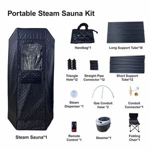 Sauna portable XL Sauna Box pour la maison avec générateur de vapeur de 4 L, télécommande, chaise de sauna équipée d'un siège confortable - Product Image 5