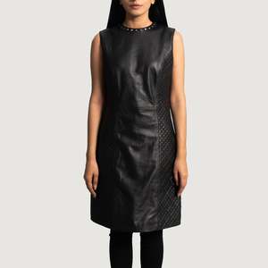 Manteau trench en cuir noir pour femme, élégant, long, veste d'extérieur, design élégant, qualité supérieure, sur mesure - Product Image 1