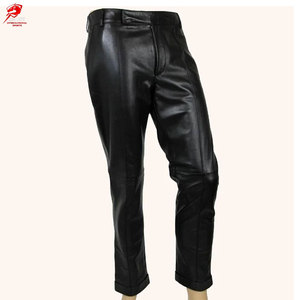 Durable <b>Men</b> Leather Pants Classic Fit Comfortable Soft Leather Material Suitable For <b>Any</b> Occasion - Product Image 1