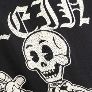 Camiseta de Hombre con Esqueleto de Diamantes de Imitación, Diseño Gótico con Cristales, Estilo Hip Hop Personalizado, Oversize, Algodón, Streetwear, Top 2026 - Product Image 4