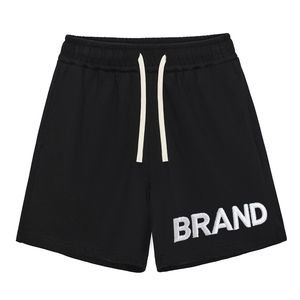Pantalones Cortos de Hombre Estilo Urbano, Ecológicos, 100% Algodón, con Cordón Ajustable, Casuales, Transpirables, Cintura Media, Logotipo Frontal, Corte Corto - Product Image 3