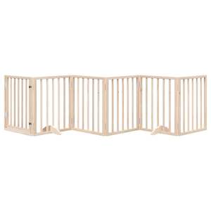 Barrière pliable pour chien en bois de peuplier à 6 panneaux avec porte, 118,1 pouces, barrière et enclos pour animaux de compagnie - Product Image 3