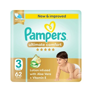 Pañales para Bebé Pampers Swaddlers, Talla 5, 132 Unidades, Ultra Absorbentes, Desechables, Suaves y Cómodos, con Protección Contra Fugas, para el Día y la Noche - Product Image 1