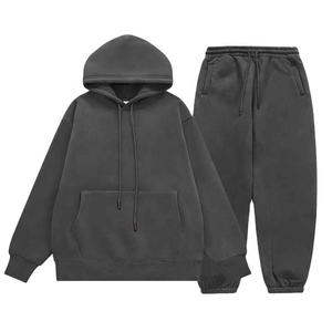 Chándales de invierno para hombre más vendidos, conjunto de Sudadera con capucha de lana de algodón 100% de alta calidad, sudadera con logotipo personalizado, ropa deportiva personalizada - Product Image 3