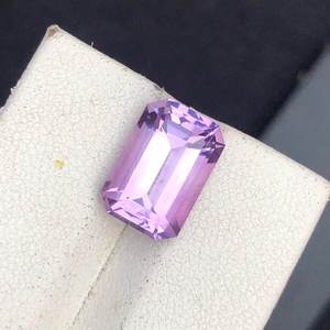 Aigue-marine améthyste naturelle, taille octogonale à facettes, pierre de naissance de février, cristal violet de qualité supérieure, pierre de collection en vrac - Product Image 4