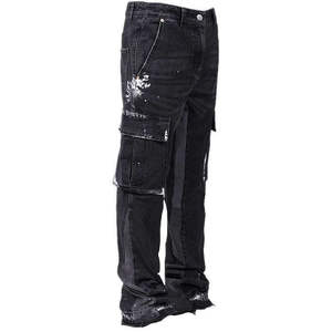 Pantalones Vaqueros de Moda para Hombre al por Mayor, Pantalones de Mezclilla Transpirables, Pantalones Rectos Elásticos, Ropa Casual Elegante para Hombre, Vaqueros Desgastados - Product Image 3