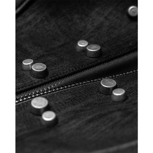 Men's Steampunk Short <b>Jacket</b> Black <b>Gothic</b> 95% Polyester 5% Spandex Leather Rivet Studs <b>Jackets</b> 2026 - Product Image 5