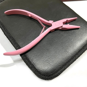 Pince à micro-anneaux pour extensions capillaires rose pâle, en acier inoxydable, forte tenue, vente en gros - Product Image 2