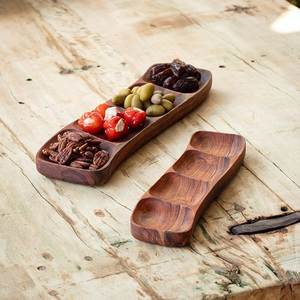 Modern Customized Wooden Serving <b>Tray</b> Platter Natural Wood Food Serving Board Kitchen Dining Table <b>Tray</b> for <b>Snacks</b> Fruits 20pcs - Product Image 5