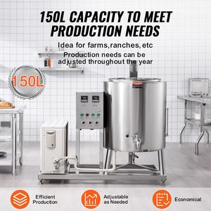 Macchina Professionale per Pastorizzazione del Latte in Acciaio Inox di Grado Alimentare da 150L - Attrezzatura Professionale per Pastorizzazione - Product Image 4
