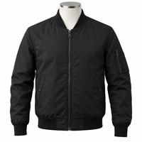 Blouson Bomber Homme Grande Taille Hiver à Logo Frontal, Fermeture Éclair Intégrale, Col Montant, Léger et Élégant – Meilleure Vente