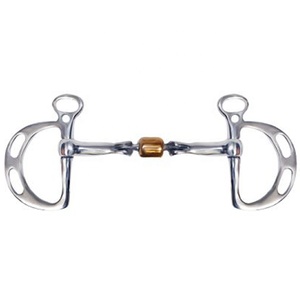 Broca Kimberwick duradera de acero inoxidable de 5 pulgadas con boca de rodillo de cobre D Cheeks para productos de caballos - Product Image 1