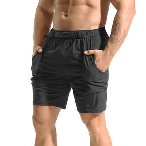 Pantalones Cortos Bermuda de Color Sólido para Hombre, de Alta Calidad, Cintura Elástica, Secado Rápido, Transpirables, Ecológicos, con Bolsillos Tejidos, Corte Medio, 100% Algodón - Product Image 6