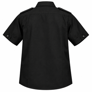 Custom Logo <b>Men</b> Security Guard Shirt Heavy Duty Short Sleeve Work Shirt Button Down Collar Solid Color Custom Security Uniform - Product Image 2