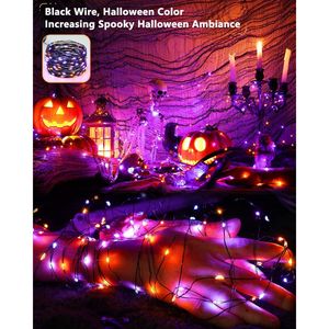 Luci Solari di Halloween Brizled, Confezione da 2, Totale 78FT 240 LED, per Esterni, Arancioni e Viola, 8 Modalità Inclusa Modalità Fata - Product Image 2