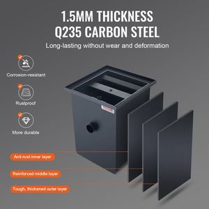 Attrezzatura per Cucine Commerciali: Trappola per Grasso in Acciaio al Carbonio da 8 LBS, 4.6 GPM, con Ingresso Laterale per Lavello - Product Image 3