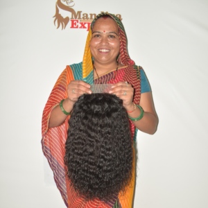 Perruque bouclée en cheveux humains bruts de temple indien, 100% Remy, cuticules alignées, noir naturel, double trame Fusion, fabriquée à la machine, 10-36 pouces - Product Image 1