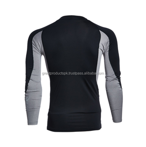 Sublimation <b>Printed</b> Custom Logo Unisex Rash Guard MMA BJJ <b>Surf</b> Long Sleeve Nylon/Cotton/Polyester Custom Color OEM - Product Image 3