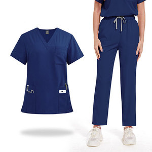 Uniformes médicos de moda para hombre, batas quirúrgicas de elastano/poliéster con detección de agujas - Product Image 3