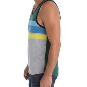 Multi Color <b>Striped</b> Men Gym <b>Vest</b> Breathable Sleeveless Shirt Quick Dry Performance Athlete Workout Training Tank <b>Top</b> - Product Image 3