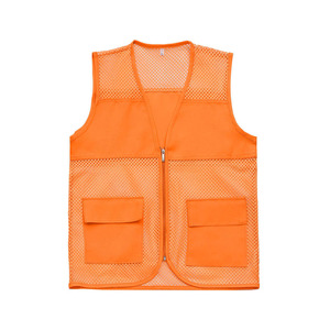 Gilet de sécurité réfléchissant haute visibilité en tissu mesh avec plusieurs poches et sangles réglables pour le travail et la circulation - Product Image 4