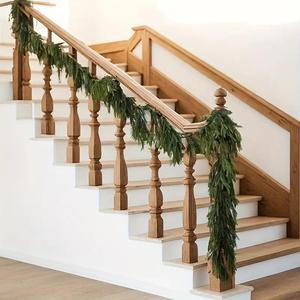 Guirlande de Noël en pin artificiel PP écologique verte de 71 pouces pour cheminée, fenêtre, décoration intérieure et extérieure, avec fil - Product Image 2