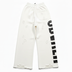 Pantalon de survêtement homme délavé à l'acide 100% coton, design personnalisé, jogger imprimé sérigraphié, streetwear vieilli, fournisseur de haute qualité - Product Image 2
