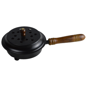 Zikra Handicraft Metal <b>Incense</b> <b>Burner</b> Indoor Decor Tableware Ironic Wood Handle Natural Fragrance Design <b>Cone</b> <b>Incense</b> <b>Incense</b> - Product Image 4