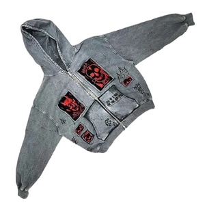 Wholesale Men's Casual Sweatshirt 100% Cotton Fleece Hoodie with Custom GSM Drop Shoulder Style Digital Printing - Product Image 1