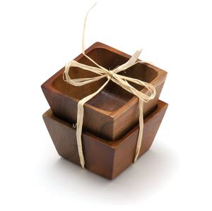 Bol en bois jetable de haute qualité pour salade de fruits aspect de restaurant d'hôtel à la maison classique emballé dans un carton - Product Image 3