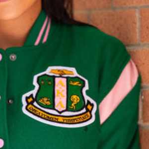 Custom Green Pink <b>Varsity</b> <b>Jacket</b> Long Sleeve Button Front <b>Bomber</b> Teamwear Ribbed Collar Cuffs Casual Sportswear Outerwear <b>Jacket</b> - Product Image 5
