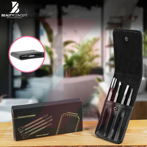 4 In 1 Professional Cuticle Pusher Set Stainless Steel Dead Skin Remover Manicure Tool Kit with Portable Leather Case - Product Image 5