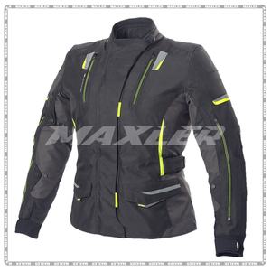 Blouson de moto textile long pour femme, idéal pour le touring sur autoroute, fabricant OEM, coupe-vent, imperméable, compatible protections CE - Product Image 3