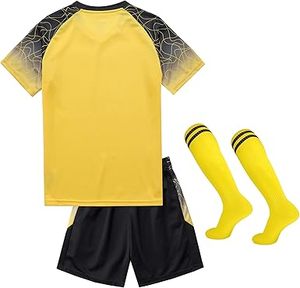 Ensemble de maillots de football unisexe pour adultes, t-shirt et short d'équipe, uniformes 100% polyester, respirant et anti-transpiration - Product Image 2