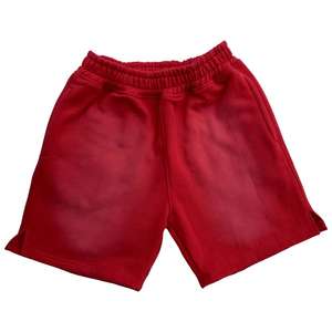 กางเกงขาสั้นลำลองผู้ชายผ้าฝ้ายลายพิมพ์แบบย้อมสีเอซิด ดีไซน์ปักลายปะติดแบบวินเทจ เป็นมิตรต่อสิ่งแวดล้อม - Product Image 4