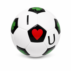 Custom Bespoke PU Leather Hand-<b>Stitched</b> Screen Printed Lightweight 1.5mm Thick Anniversary Wedding Soccer Ball <b>Gifts</b> Promotional - Product Image 1