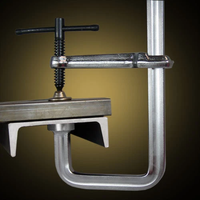 Pince à barre industrielle de type F, à vis en T, chromée, ouverture 600 mm, bras coulissant à dégagement rapide pour menuiserie et mobilier