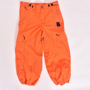 Pantalon de snowboard imperméable orange haute visibilité pour homme, avec poignets élastiques et fermeture boutonnée, pour activités de plein air - Product Image 1