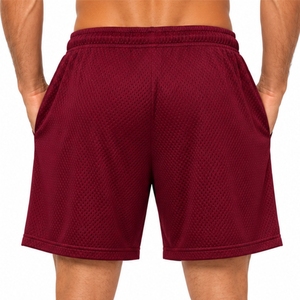Men Mesh <b>Mid</b> Waist Athletic Shorts Quick Dry Breathable Waterproof Casual Sports Gym Running Basketball Training Loose Fit - Product Image 2