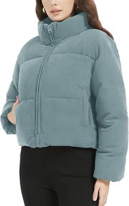 Women's Lightweight <b>Packable</b> Hooded Winter Quilted Puffer <b>Jacket</b> Detachable Sleeves Hat Zipper Closure Waterproof Wool Polyester - Product Image 4