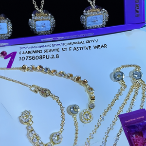 Sparkling Austrian Stone Fashion Jewelry <b>Set</b> for Wedding & Festive Wear-10575608PU_2.8 - Product Image 2